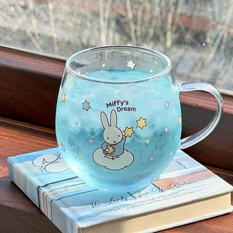 Good Coffee Tea - Taza de Vidrio Transparente con Dibujos