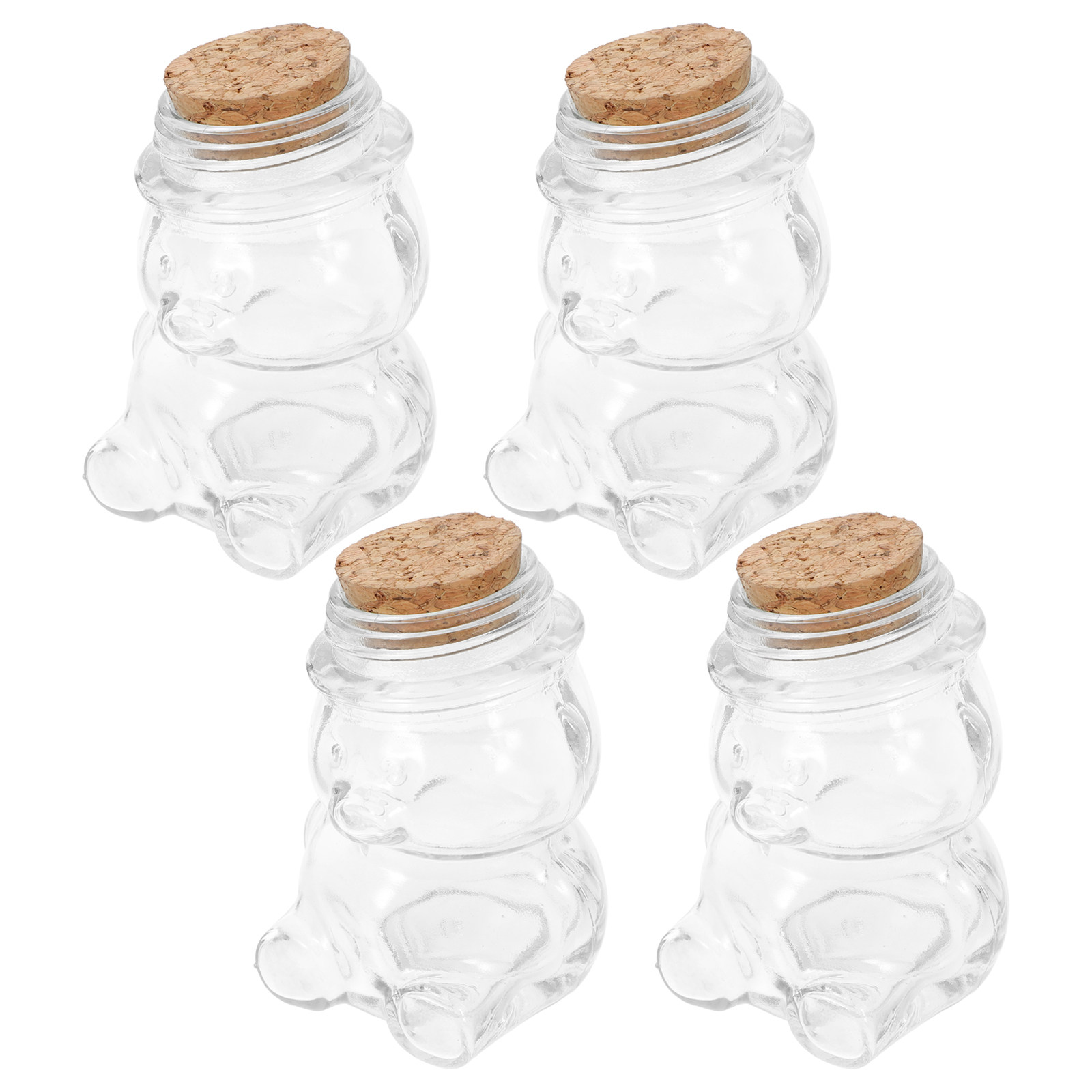 Coffee Tea Set - Juego de 4 tarros de cristal