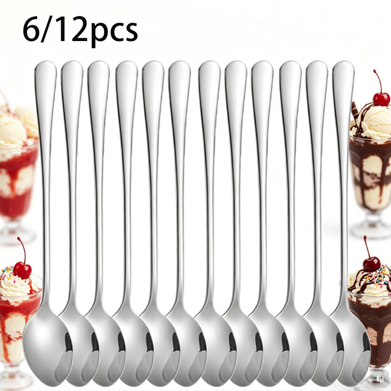Coffee Tea Boba - Cuchara para helado de acero inoxidable