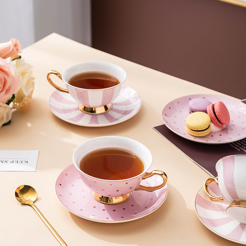 Tazas de Café de Cerámica Rosa - Coffee Tea Set reseña y precio