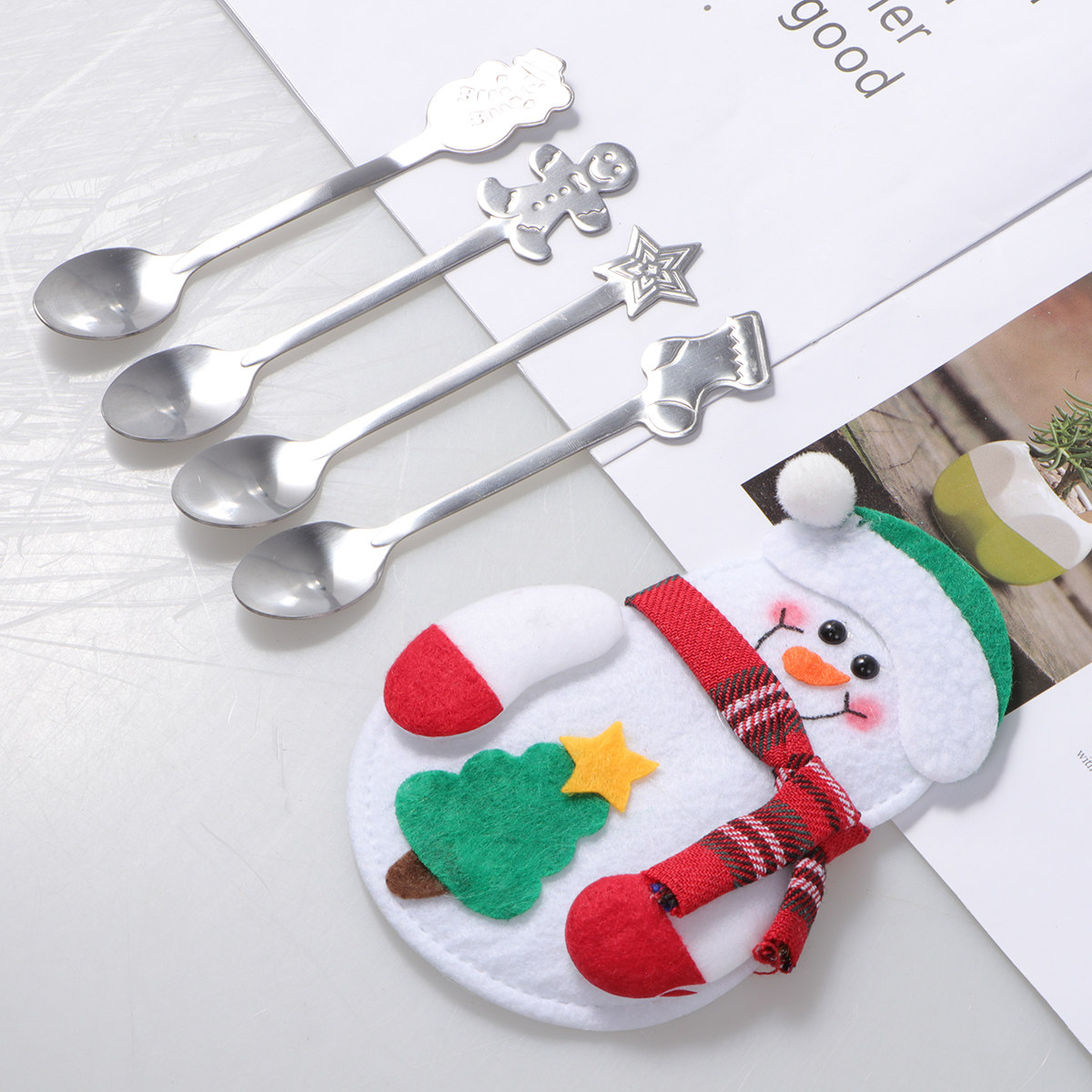 Juego de 5 Cucharas Navideñas  - Coffee Tea Bags reseña y precio