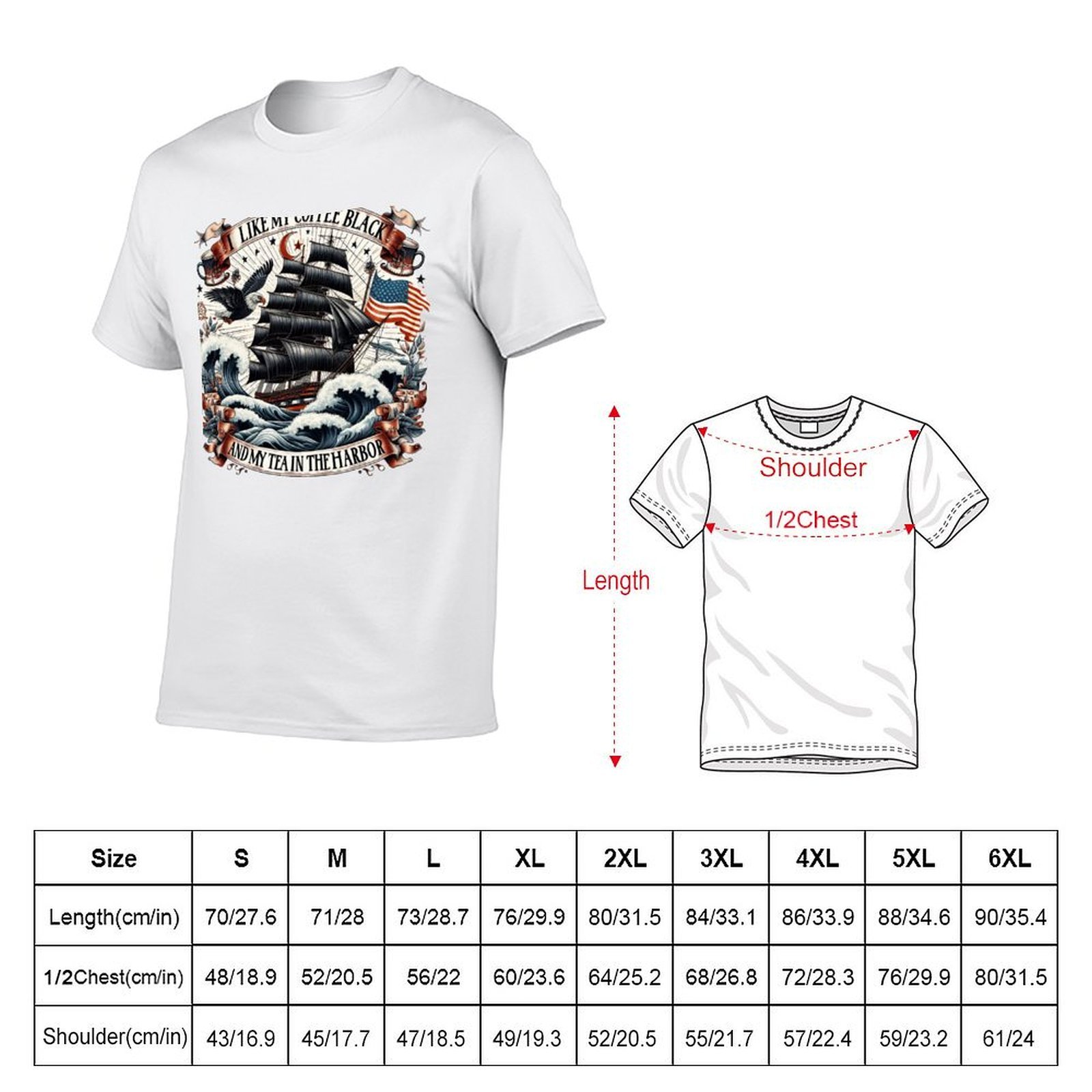 Camiseta de algodón de manga c - Coffee Tea Like reseña y precio