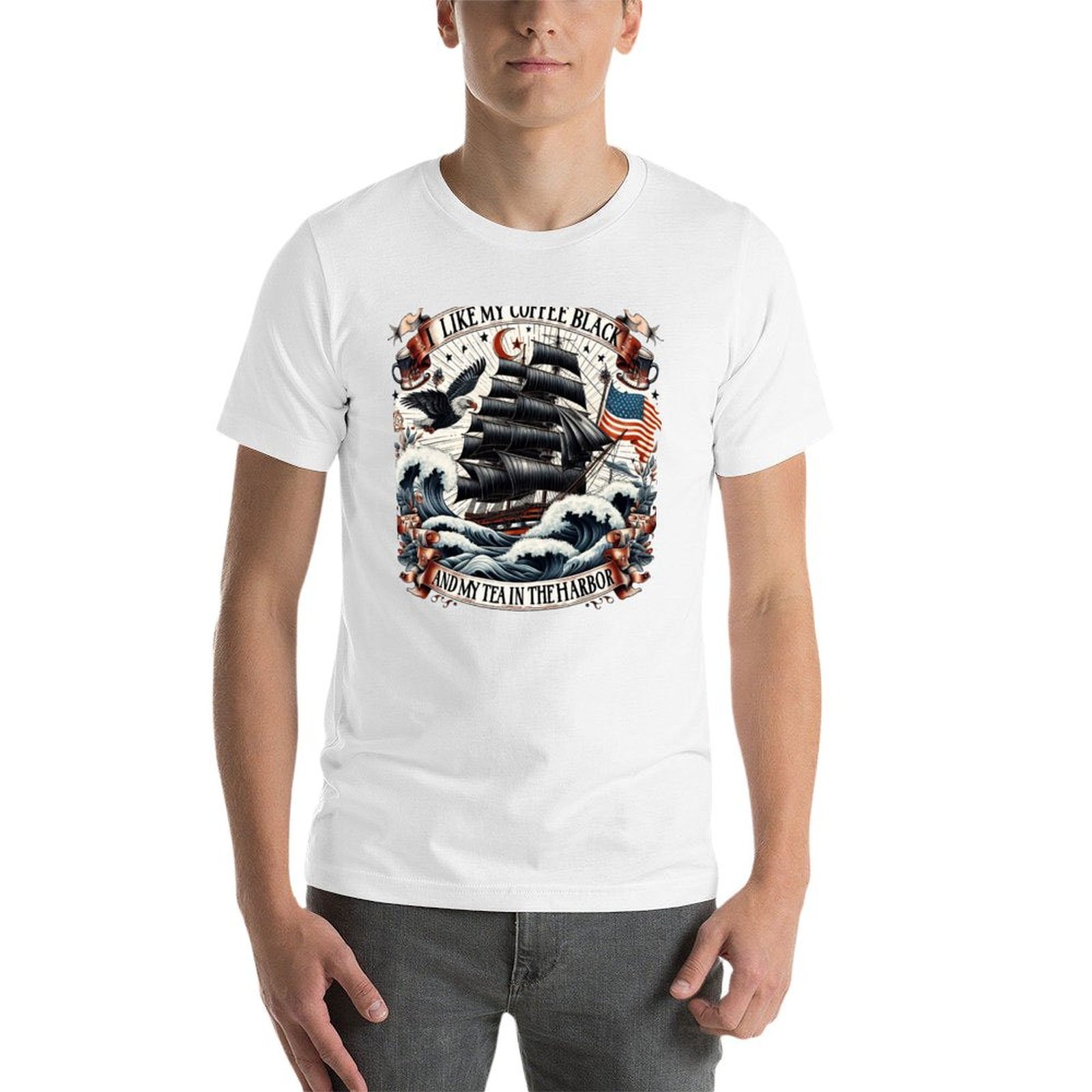 Camiseta de algodón de manga c - Coffee Tea Like reseña y precio